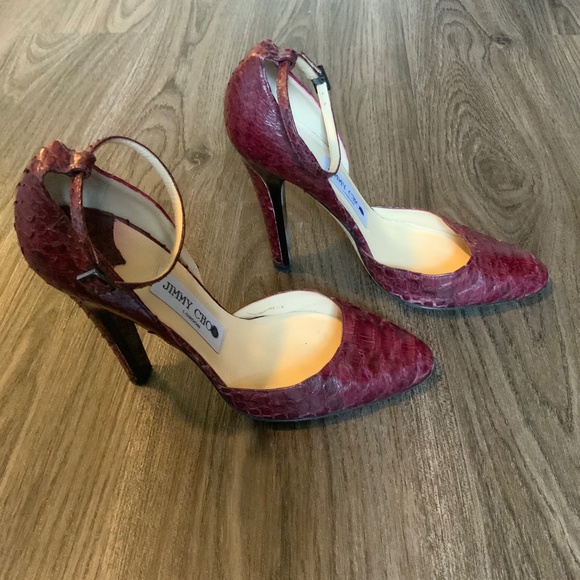 Jimmy Choo deep red pumps